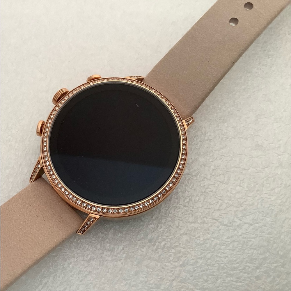 Fossil Rose Gold Gen 4 Digital Smartwatch Venture HR Leather WATCH  ONLY
